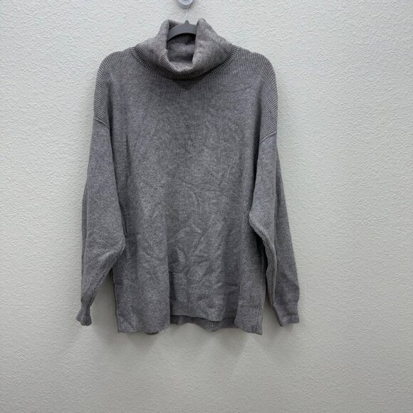 Free People Structured Turtleneck Ribbed Knit Pullover Sweater Womens size Small - Picture 1 of 6